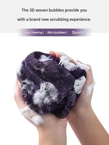 - Exfoliating Back Scrub Bath  with Knots - Afro Scrub Body Scrubber Exfoliator Washcloth -  Body Care Daily Use Shower Essentials  pumice stones for skin African Net Sponge