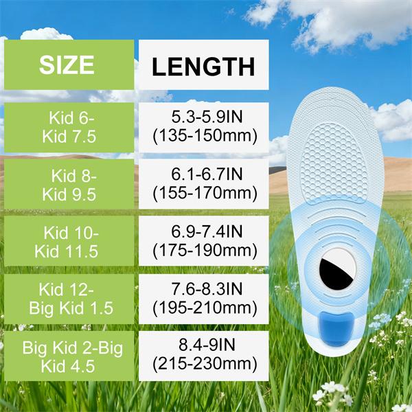 Kids Insoles Compatible with AirTag Arch Support Shoe Inserts for Children Soft Cushion Insoles with Hidden Tracking Holder, Anti-Lost Tracker Case