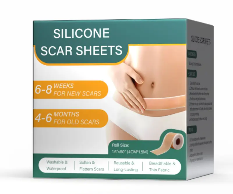 High-Efficacy Silicone Scar Reduction Strips – Medical Grade, Hypoallergenic & Reusable for Tummy Tuck & Surgical Recovery