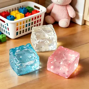 Ocean Jumbo Cheese Squishy Toy, Extra Large Soft Silicone Squeeze Toy, Slow Rising Sensory Fidget Stress Relief Toy