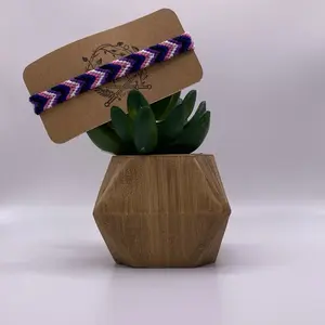 Genderfluid Chevron Pride Friendship Bracelet - High-Quality Cotton Embroidery Floss, Adjustable Sliding Knot, LGBTQ+ Support Fashion Accessory