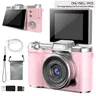 Latest Flip, Easy Operation Interface, Multiple Filters, Ideal for Outdoor Selfies, Includes Memory Card and Reader, Digital Zoom Camera