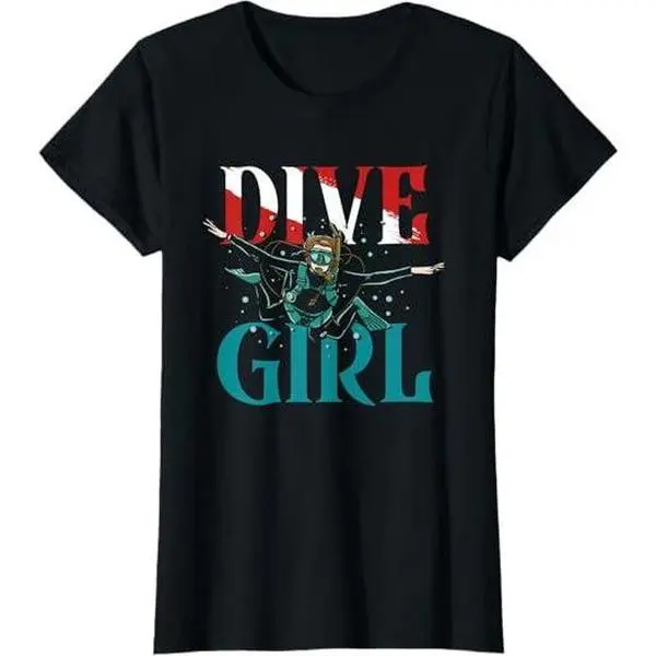 Dive Girl | Underwater Scuba Diving | Freediver Scuba Diver T-Shirt