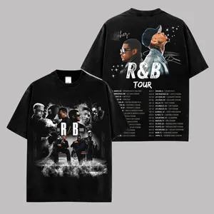 Vintage R&B Tour Premium Washed Cotton T-Shirt (Made In US), Urban Music Duo Graphic Tee, Retro Concert Streetwear Shirt, Hip Hop Soul Fan Tee, Unisex Vintage Music Merch, Gift For R&B Lovers