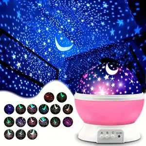 LED Star and Moon Lamp with 360° Rotation, USB Powered, Color Changing for Romantic Starry Sky, Ideal for Bedroom, Parties, Holiday Decor, Led Star Light