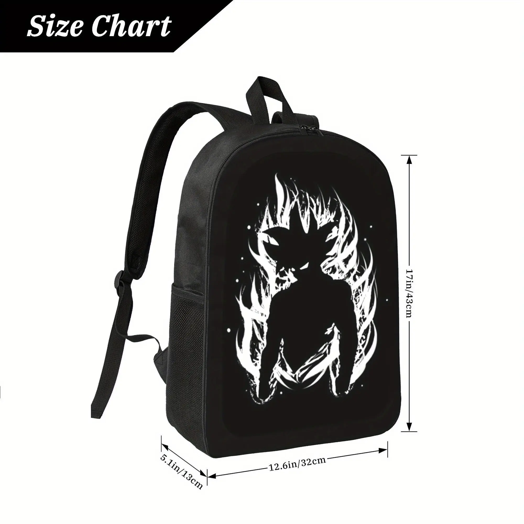 Anime Backpack with Large Capacity, Adjustable Shoulder Straps - Lightweight School Bag, Zipper Closure, for Teens, Adults, Anime Fans - Travel, College, Work Backpack - Everyday Carry Backpack, Anime Backpack, College Essentials, Bold Graphic Design, Dur