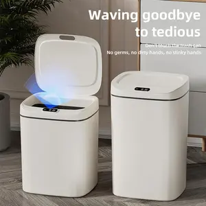 Smart Touchless Trash Can, Automatic Sensor Trash Can, Low Emission Design Waste Bin for Kitchen & Bathroom, Home Supplies