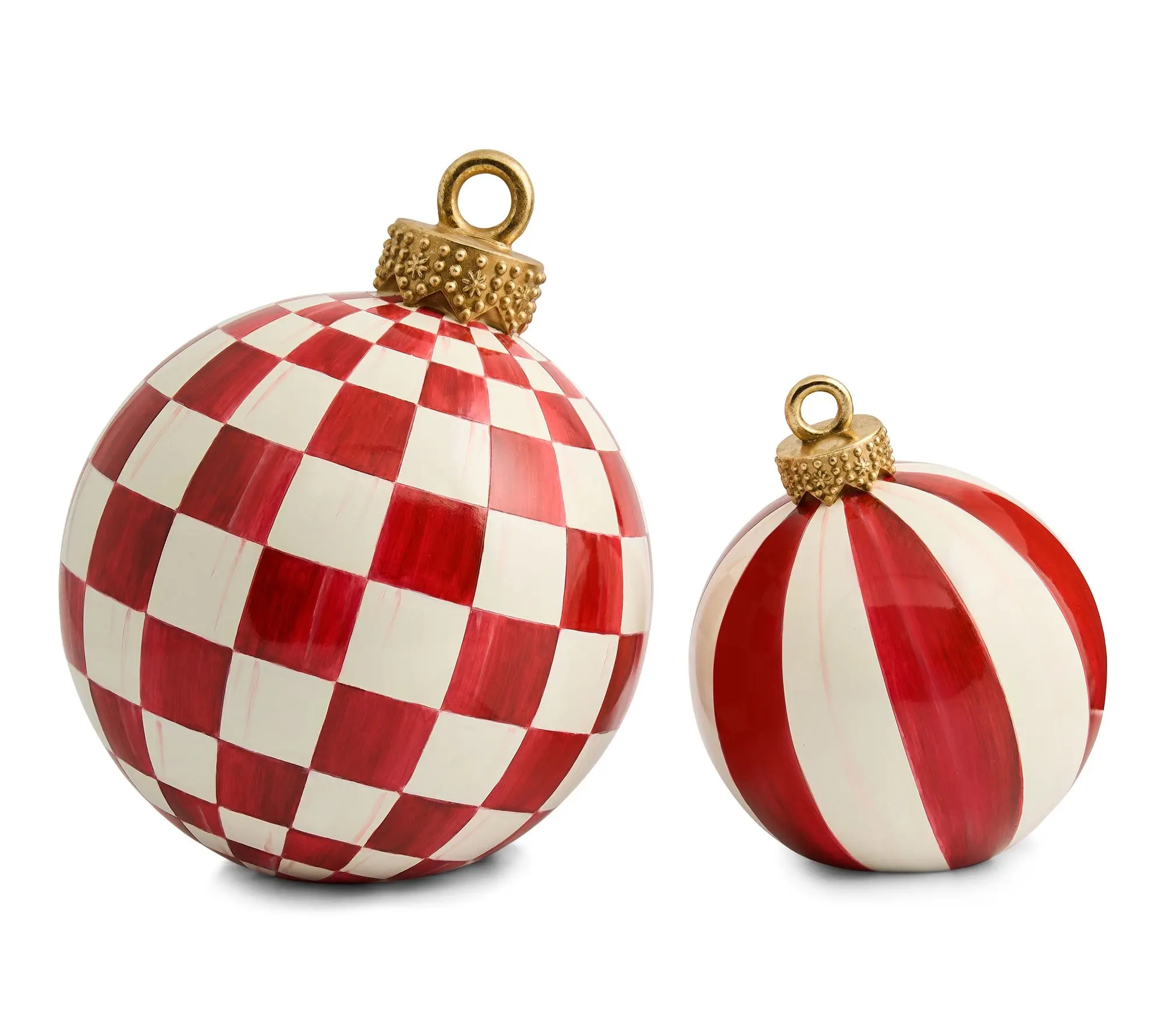 MacKenzie- Childs Set of 2 Tabletop Ornaments