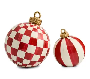 MacKenzie- Childs Set of 2 Tabletop Ornaments