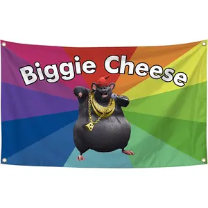 Funny Biggie Anime Cheese Tapestry Wall Tapestry for Bedroom, Party Tapestry College Dorm Rooms Decor Tapestry 40x60in Tapestry for Room Guys Teen Boys Girls