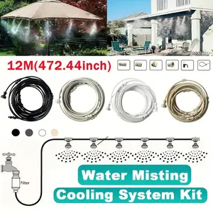 Water Mist Cooling System Fan Kit, Water Mist Cooling System Fan, Water Mist Cooling System for Patios and Yards, Garden Supplies