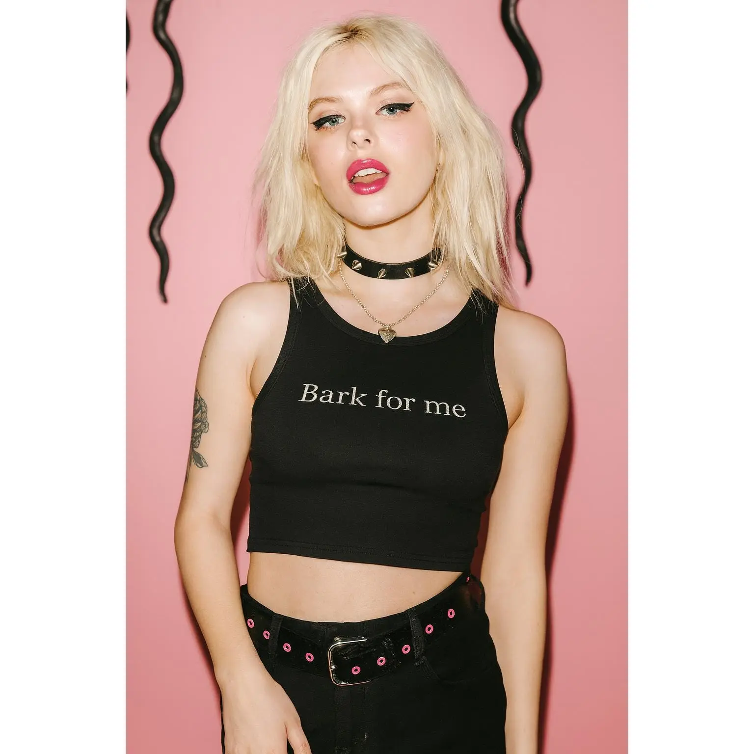 Bark For Me Embroidered Tank Top or Baby Tee