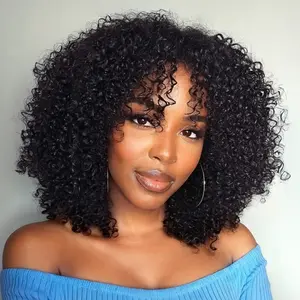 UNice 250% Density Afro Kinky Curly Wig with Burmese Curly Layer Pre Bleached Glueless 7x5 HD Lace Closure Human Hair Wigs with Drawstring Pre Plucked Natural Hairline Beginners Friendly #SpringStatements