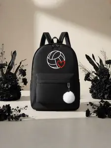 Line Horse Pattern Bag, Background Contrast, Unique Artistic Design, Large Capacity, Ideal for Books, Laptops, Travel Essentials