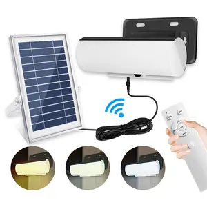 Outdoor Wall Light with Adjustable Color Temperature And Motion Detection, Solar-Powered for Exterior Illumination, Featuring Various Sensing Modes, Easy to Install in a Split Design, Ideal for Outdoor Porches, Tool Rooms, Warehouses