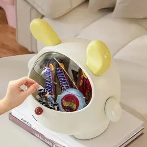 Cute Coffee Pod Holder & Candy Jar, Decorative Storage Box for Coffee Station, Multi-Functional Snack Bowl Fruit Plate for Living Room Coffee Table and Office Reception Desk