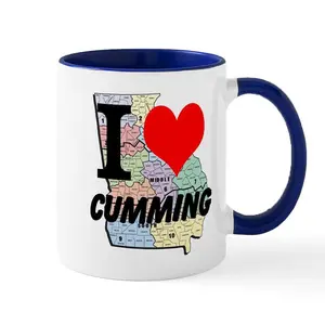 CafePress - I Love Cumming Ceramic Mug - 11 oz Ceramic Mug - Novelty Coffee Tea Cup