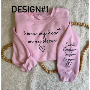 I Wear My Heart On My Sleeve Personalized Crewneck