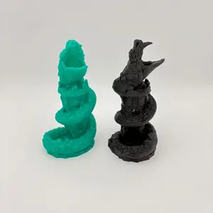 Basilisk Dice Tower - Unique 3D Printed for DnD, RPG, Tabletop Gaming -Approx. 8.5" Tall