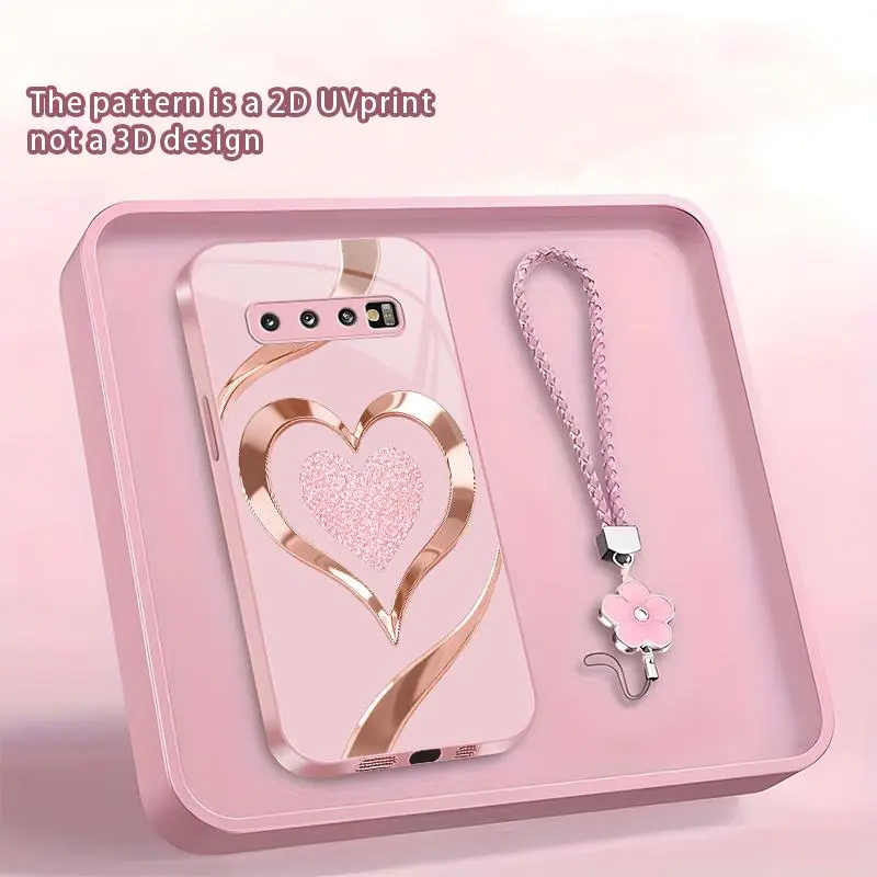 Suitable for [Galaxy S10 ] Women's new phone case,Stylish, premium-look heart pattern; full-coverage camera protection that fits the phone perfectly; available in a variety of colors !YM99