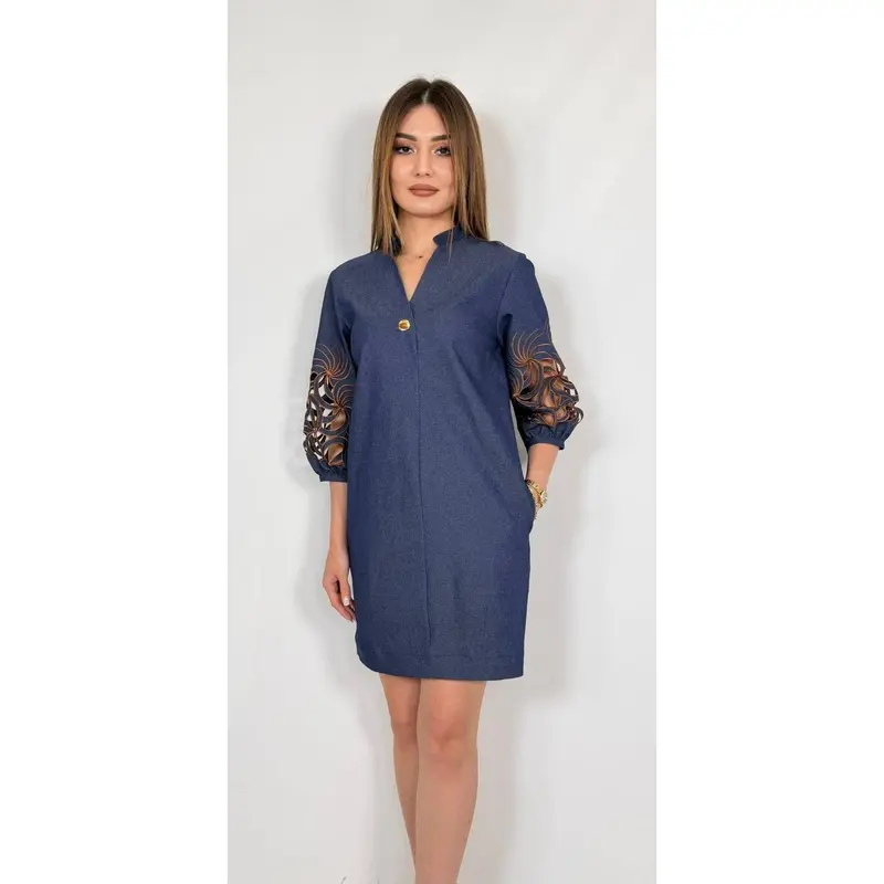 new look midi dress embroidered - TikTok Shop