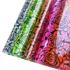 1 roll of PVC colored transparent rose artificial leather 12 ''x 53'' (30 cmx135cm) can be used for DIY making jewelry, hairpins, earrings, bows, wallets, key chains and other handicrafts.