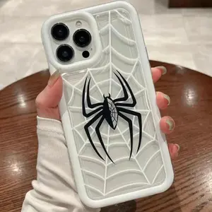 Spider Web Pattern Phone Case, Decorative Phone Protector Cover, Phone Accessories Compatible with iPhone 11 12 13 14 15 16 Pro Max