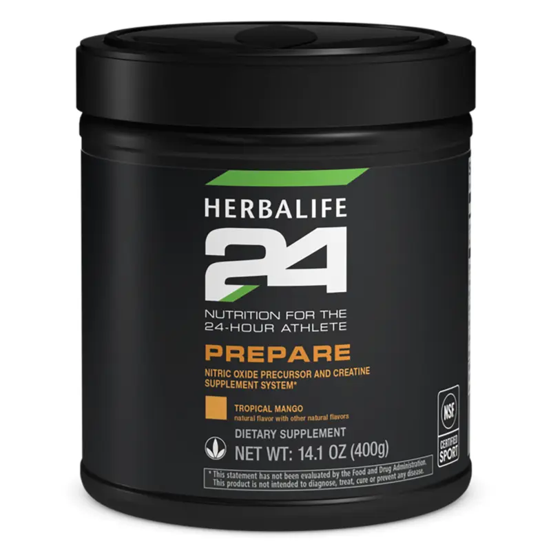 Herbalife24 Prepare Tropical Mango Pre-Workout Energy Drink Mix – Creatine, L-Arginine & L-Citrulline Infused Sports Hydration Beverage with Bold Flavor