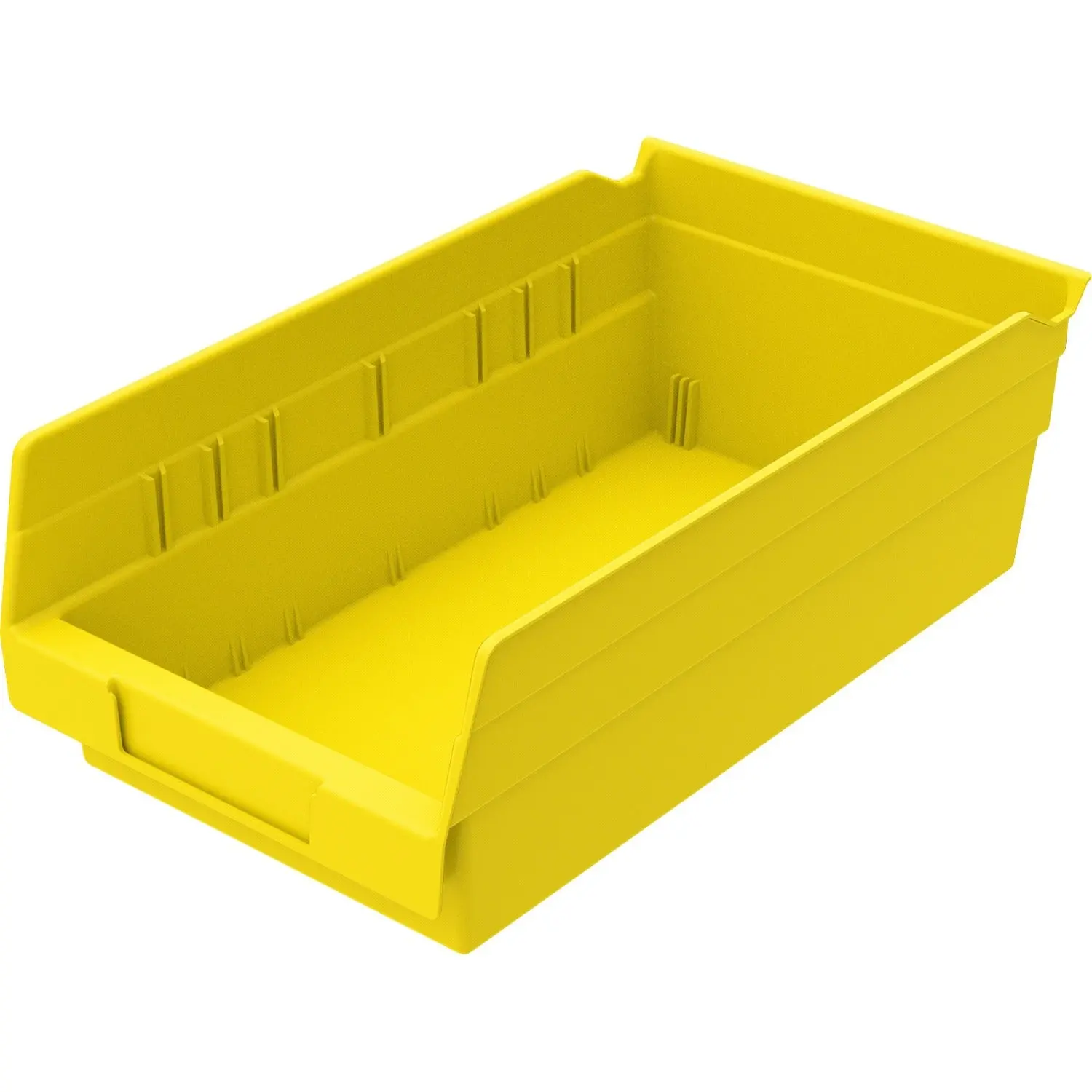 Akro-Mils Economical Storage Shelf Bins, 6.60" x 4", Yellow, Polymer, Oil Resistant, AKM30130Y