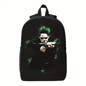 Custom Kids Backpack for School Girls Boys GIfts Customized Neo Matrix Movie Graphic Backpack - Lightweight, Adjustable Straps, Durable Polyester, Machine Washable, Ideal for Daily Commute & Travel, Backpack for Travel