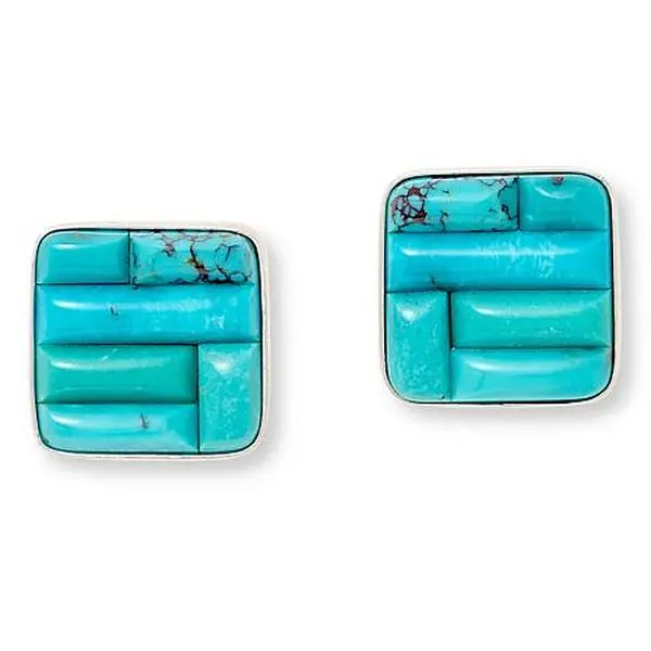 Mine Finds by Jay King Kingman Turquoise Doublet Sterling Silver Earrings