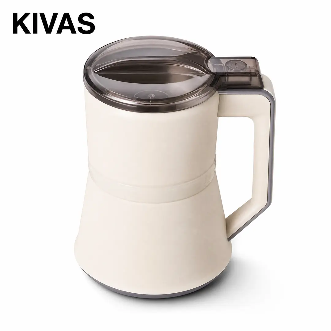 KIVAS Ultra-Fine Dry Electric Grinder, 300W Motor Coffee Equipment, 12 Stainless Steel Blades, 20 fl oz, UL Certified, See-Through Lid, Portable Handle, Removable Blade, Compact Design for Coffee Beans, Spices