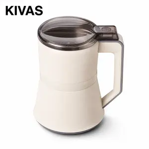 KIVAS Ultra-Fine Dry Grinder - 300W Turbo, UL Certified. Grinds Spices, Coffee Beans & Grains into Fine Powder, See-through Lid & Removable Bowl, 3-Layer Stainless Blade