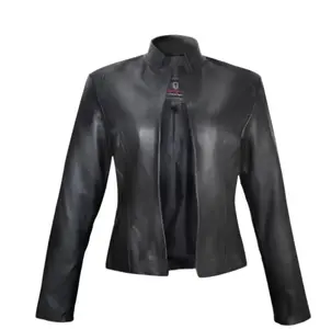 VS50080- VAQUERO SIGNATURE CHAMARRA DE MUJER PIEL DE PELIBUEY COLOR NEGRO