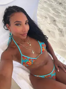 Women's Cartoon Geometric Print Bikini Set, Casual Floral Drawstring Swimsuit, Elegant Boho Beachwear for Summer Vacation