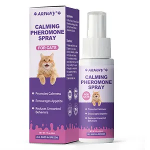 Cat Calming Pheromone Spray - Reduce Scratching, Fighting, Peeing, Marking - Cat Anxiety & Stress Relief - for Home, Travel, Vet Visits - with Cat Pheromone & Natural Ingredients