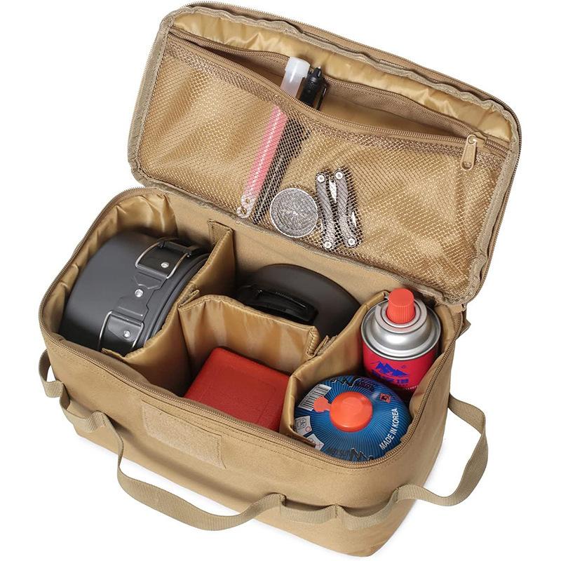 Outdoor Camping Storage Bag Large Capacity Ground Nail Tool Bag Gas Canister Picnic Cookware Utensils Kit Bag