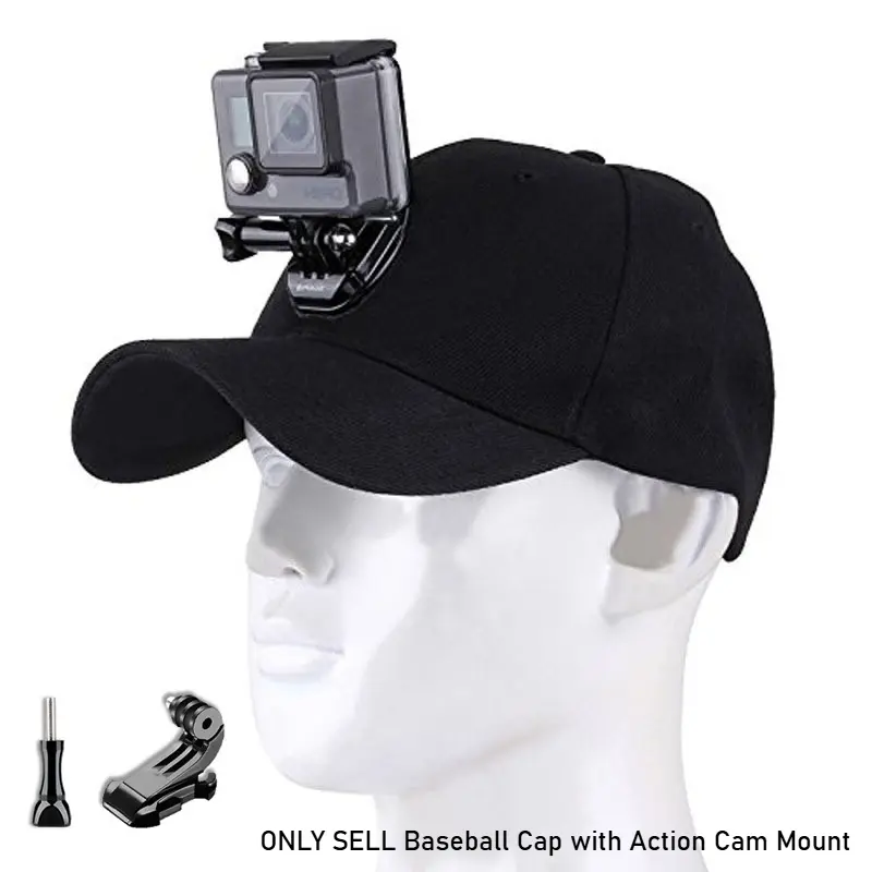 Baseball Cap with Action Cam Mount – Compatible with GoPro Lit Hero 13 12 11 10 Max2, DJI Osmo Action, Akaso & More – Hands-Free Filming Hat for Sports, Youtubers & Outdoor Adventures – Video Recording Gear