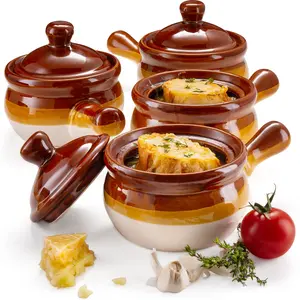 French Onion Soup Crocks, 15 oz, Set of 4, Puebla Collection French Onion Soup Crocks, 15 oz, Set of 4, Puebla Collection