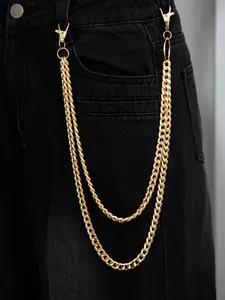 Men's Fashion Double Layer Pants Chain, Casual Pants Chain for Jeans Trousers, Fashion Pants Chain for Party, Daily Clothing Decor, Trendy All-match & Exquisite Pants Chain for Gift