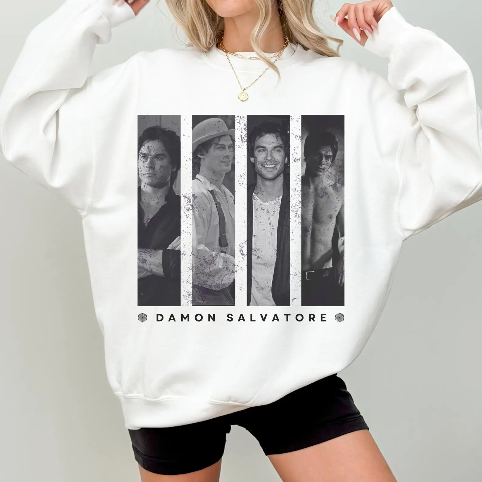 Damon Salvatore Sweatshirt, Vintage Ian Somerhalder Graphic Tee, Vampie Diaries Merch, Damon Salvatore Retro Shirt