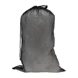 Unique Bargains Drawstring Double Handles Laundry Bags for Laundry Room 35.43"x23.62" 210L Black
