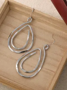Vintage Elegant Handmade Teardrop Hoop Earrings, Lightweight, Perfect for Casual Daily Wear, Ideal Gift for Women