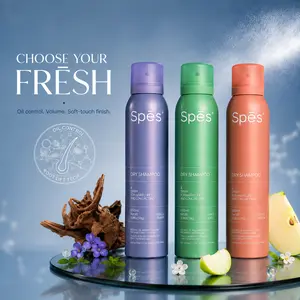 Spēs Fluffy Volumizing Dry Shampoo with Micro Oil-Absorbing Particles | 3-Plant Oils & Oat Extract Scalp Care Refreshing Spray | 8-Free Clean Formula, 180ml