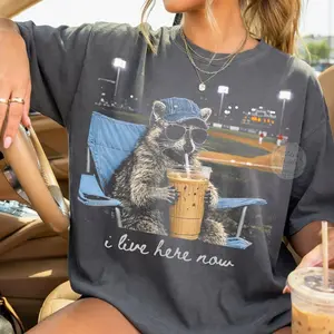 Racoon Funny Ballfield Dark Shirt Only Baseball Mama, Softball Tee, Travel Baseball Softball Tournament, Softball Ball Mom Shirt