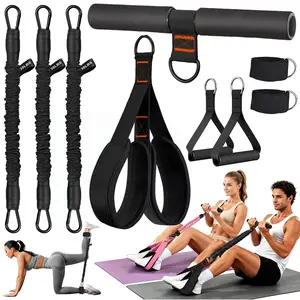 homimanor Upgraded Pedal Resistance Band with Handles, 90LB Multifunctional Adjustable Exercise Bands, Core & Lower Body Muscle Workout, Home Fitness Equipment for Women and Men