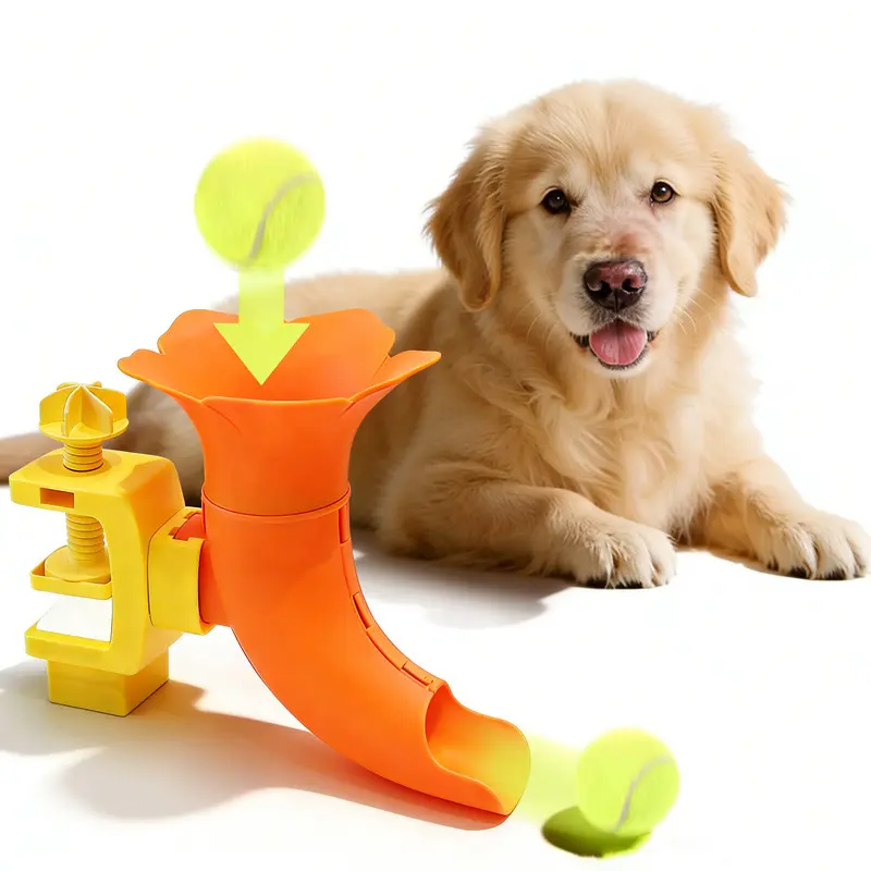 2026 New Model Flower Tennis Training Toy Interactive Ball Launcher IQ Puzzle Teaser Stick for Cats and Dogs Fun & Engaging Pet Toy small medium large breed boredom reducer medium-sized outdoor safe accessories