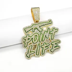 5255 Bubble Font Dual Tone Slogan Charm | Firm Belief Vintage Streetwear Statement Piece For Party Matching summerwins