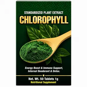 Chlorophyll Supplement Tablets 60 Count – Plant-Based Green Formula for Daily Wellness & Freshness Support