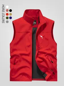 Spring  autumn Hooded mens fishing vest mens outdoor mountaineering camping functional lure multifunctional tactical vest summer workwear photography vest